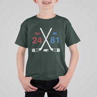 Funny Romance Hockey T Shirt For Kid 24 81 Numbers Sport Ice Hockey Team - Wonder Print Shop