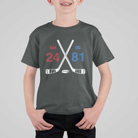 Funny Romance Hockey T Shirt For Kid 24 81 Numbers Sport Ice Hockey Team - Wonder Print Shop