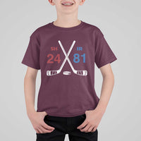 Funny Romance Hockey T Shirt For Kid 24 81 Numbers Sport Ice Hockey Team - Wonder Print Shop