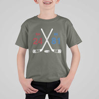 Funny Romance Hockey T Shirt For Kid 24 81 Numbers Sport Ice Hockey Team - Wonder Print Shop