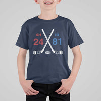 Funny Romance Hockey T Shirt For Kid 24 81 Numbers Sport Ice Hockey Team - Wonder Print Shop