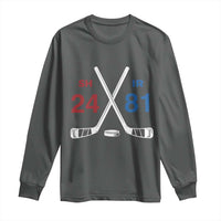 Funny Romance Hockey Long Sleeve Shirt 24 81 Numbers Sport Ice Hockey Team - Wonder Print Shop