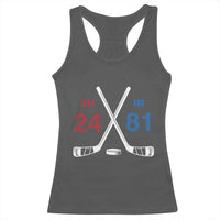 Funny Romance Hockey Racerback Tank Top 24 81 Numbers Sport Ice Hockey Team - Wonder Print Shop