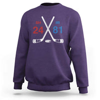 Funny Romance Hockey Sweatshirt 24 81 Numbers Sport Ice Hockey Team - Wonder Print Shop