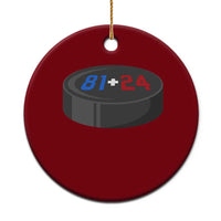 Funny Romance Hockey Lover Ceramic Ornament 24 81 Jersey Numbers Sport - Wonder Print Shop