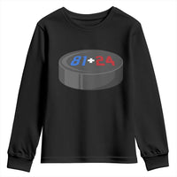 Funny Romance Hockey Lover Youth Sweatshirt 24 81 Jersey Numbers Sport - Wonder Print Shop