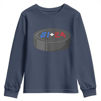 Funny Romance Hockey Lover Youth Sweatshirt 24 81 Jersey Numbers Sport - Wonder Print Shop