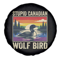 Stupid Canadian Wolf Bird Spare Tire Cover Funny Common Loon Meme LGBT Hockey - Wonder Print Shop