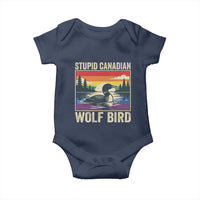 Stupid Canadian Wolf Bird Baby Onesie Funny Common Loon Meme LGBT Hockey - Wonder Print Shop