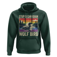Stupid Canadian Wolf Bird Hoodie Funny Common Loon Meme LGBT Hockey - Wonder Print Shop