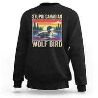 Stupid Canadian Wolf Bird Sweatshirt Funny Common Loon Meme LGBT Hockey - Wonder Print Shop