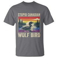 Stupid Canadian Wolf Bird T Shirt Funny Common Loon Meme LGBT Hockey - Wonder Print Shop