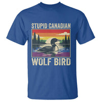 Stupid Canadian Wolf Bird T Shirt Funny Common Loon Meme LGBT Hockey - Wonder Print Shop
