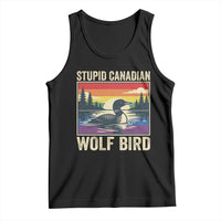 Stupid Canadian Wolf Bird Tank Top Funny Common Loon Meme LGBT Hockey - Wonder Print Shop