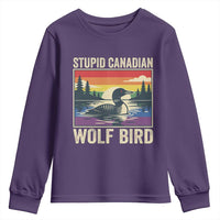 Stupid Canadian Wolf Bird Youth Sweatshirt Funny Common Loon Meme LGBT Hockey - Wonder Print Shop