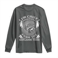 I Am Chief Pokalotatwat From The Bangahoe Tribe Long Sleeve Shirt Funny Indigenous Native Raccoon