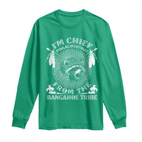 I Am Chief Pokalotatwat From The Bangahoe Tribe Long Sleeve Shirt Funny Indigenous Native Raccoon
