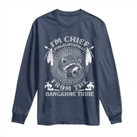 I Am Chief Pokalotatwat From The Bangahoe Tribe Long Sleeve Shirt Funny Indigenous Native Raccoon