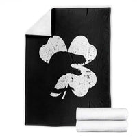Funny St Patricks Day Dinosaur Shamrock Throw Blanket
