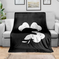 Funny St Patricks Day Dinosaur Shamrock Throw Blanket