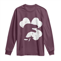Funny St Patricks Day Dinosaur Shamrock Long Sleeve Shirt