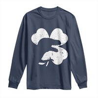 Funny St Patricks Day Dinosaur Shamrock Long Sleeve Shirt