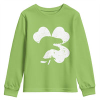 Funny St Patricks Day Dinosaur Shamrock Youth Sweatshirt
