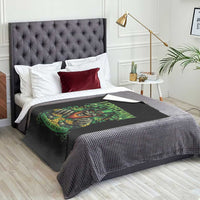 St Patricks Day Horror Leprechaun Throw Blanket Your Luck Just Ran Out Creepy St Pattys Day