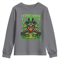 St Patricks Day Horror Leprechaun Youth Sweatshirt Your Luck Just Ran Out Creepy St Pattys Day
