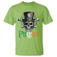 Funny St Patricks Day Pirate T Shirt Pirish Vintage Irish Pirate Skull