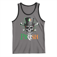 Funny St Patricks Day Pirate Tank Top Pirish Vintage Irish Pirate Skull