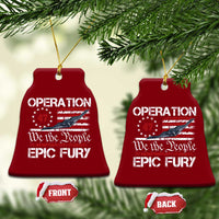 Operation Epic Fury Ceramic Ornament Military Bomber Stealth Jet Vintage American Flag