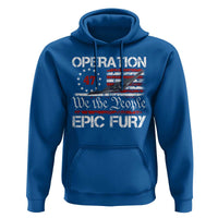 Operation Epic Fury Hoodie Military Bomber Stealth Jet Vintage American Flag