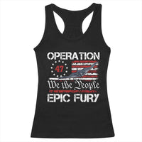 Operation Epic Fury Racerback Tank Top Military Bomber Stealth Jet Vintage American Flag