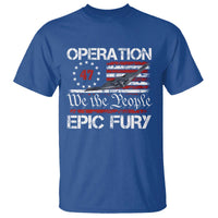 Operation Epic Fury T Shirt Military Bomber Stealth Jet Vintage American Flag