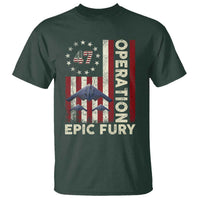 Operation Epic Fury T Shirt Military Tactical Warfare Stealth Jet American Flag