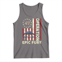 Operation Epic Fury Tank Top Military Tactical Warfare Stealth Jet American Flag