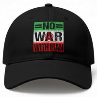 No War With Iran Baseball Cap Freedom For Iranians Vintage Iran Flag