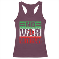 No War With Iran Racerback Tank Top Freedom For Iranians Vintage Iran Flag