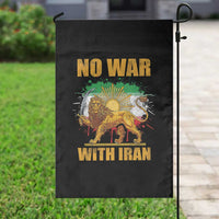 No War With Iran Garden Flag Iran Flag Lion And Sun Persian Pride