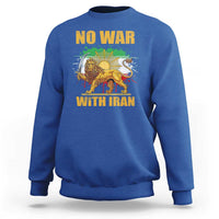No War With Iran Sweatshirt Iran Flag Lion And Sun Persian Pride