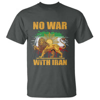 No War With Iran T Shirt Iran Flag Lion And Sun Persian Pride