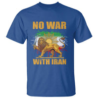 No War With Iran T Shirt Iran Flag Lion And Sun Persian Pride