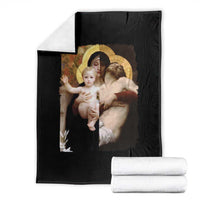 Jesus Christ and Mother Mary William Adolphe Bouguereau Art Throw Blanket