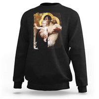 Jesus Christ and Mother Mary William Adolphe Bouguereau Art Sweatshirt
