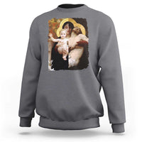 Jesus Christ and Mother Mary William Adolphe Bouguereau Art Sweatshirt