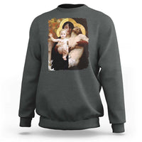 Jesus Christ and Mother Mary William Adolphe Bouguereau Art Sweatshirt