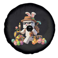 Funny Easter Day Bunny Miner Egg Video Game Spare Tire Cover