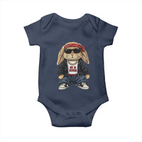 Hip Hop Easter Bunny He is Risen Jesus Religious Christian Baby Onesie