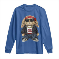 Hip Hop Easter Bunny He is Risen Jesus Religious Christian Long Sleeve Shirt